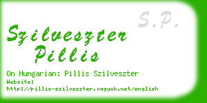szilveszter pillis business card